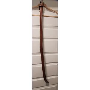 English Laundry Dark Brown Leather Belt with Silver Tone Buckle.Size 38.A31